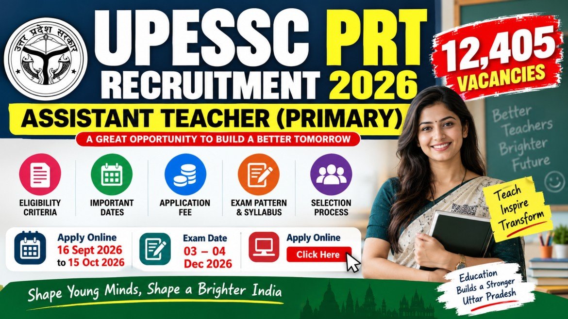 UPESSC PRT Recruitment 2026: Apply Online for 12,405 Assistant Teacher Vacancies