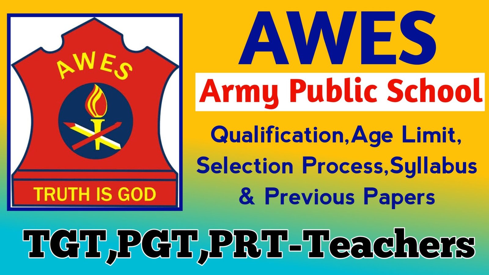Army Welfare Education Society (AWES) - Sarkari Teachers
