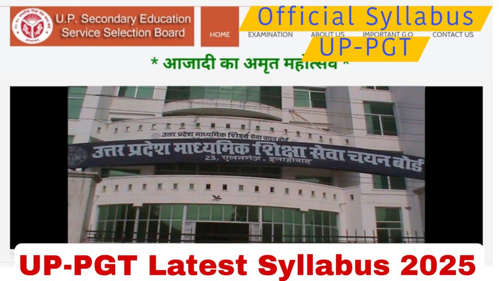 UP PGT latest syllabus 2025