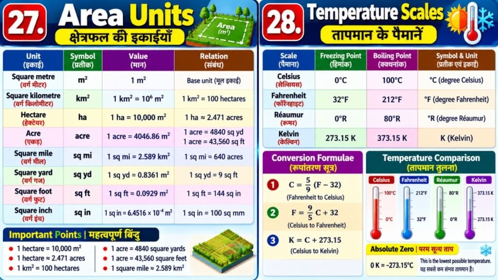 28. Temperature Scales तापमान के पैमाने
